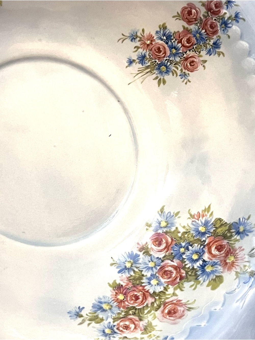 Arnels 1975 Blue Floral Pitcher & Basin Set Cottagecore Farmhouse Bathroom - Picture 6 of 16